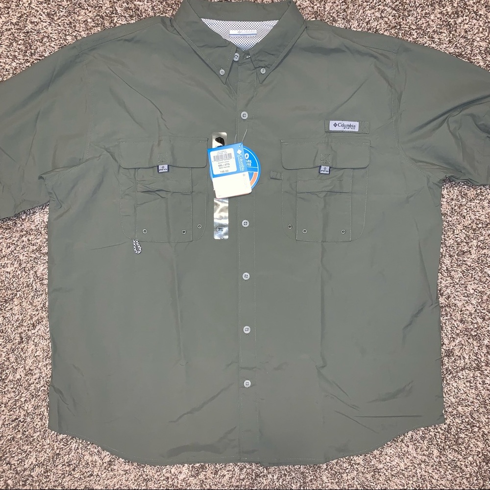 NWT Columbia men’s Bahama long sleeve button down Omni shade shirt